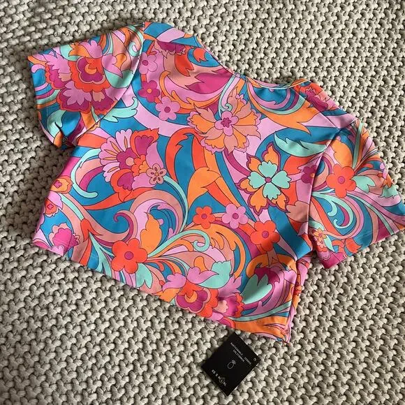 Skatie• ‘Piper’ Top Crop Swim Shirt in LANAI - Picture 4 of 12